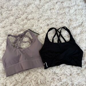 Savvi Sports Bras - black and lavender